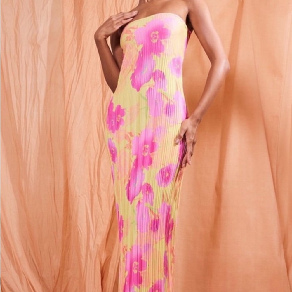 Floral Strapless Dress